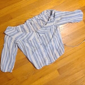 Forever 21 Blue and White Striped Shirt